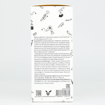 Elizavecca Aceite de esencia para el cabello CER-100 - Tratamiento sin enjuague para el crecimiento del cabello seco - 3.4 fl oz K-Beauty