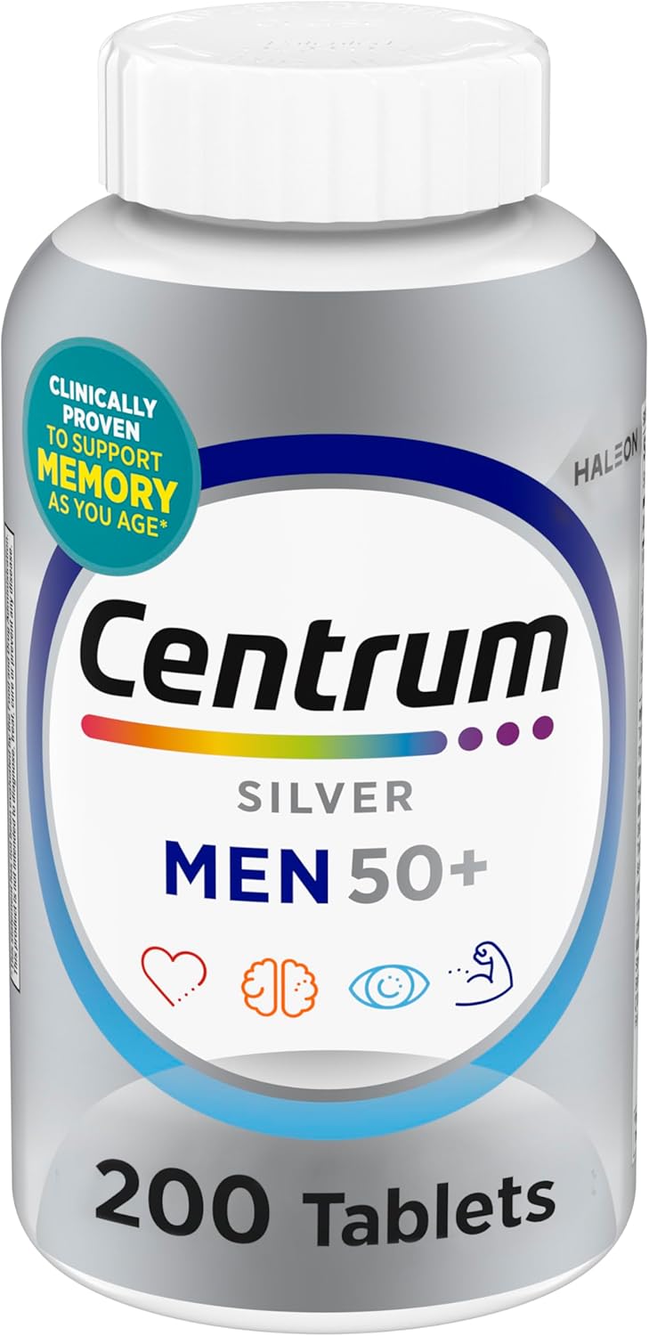 Centrum Silver Men's 50+ Multivitamínico con vitamina D3, vitam...
