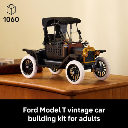 LEGO Icons Ford Model T Building Set for Adults - Collectible Kit with Detailed Features for Bedroom, Home Office, or Shelf Decor, Gift for Men, Women, & Car Fans Ages 18+ - 11376