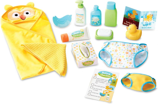 Melissa &amp; Doug Mine to Love - Juego de cambio y baño para muñec...