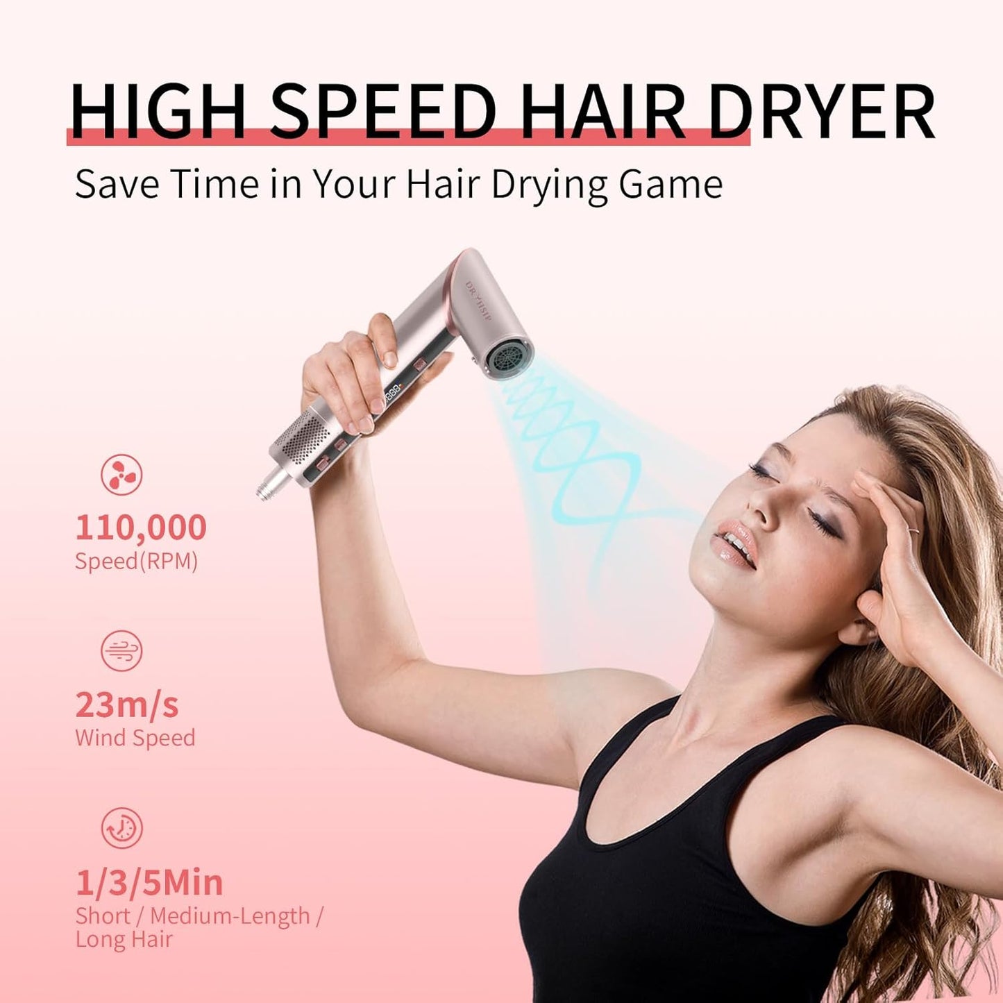 AVENHO 9 en 1 - Cepillo para peinar el cabello y secador de pelo, 1...