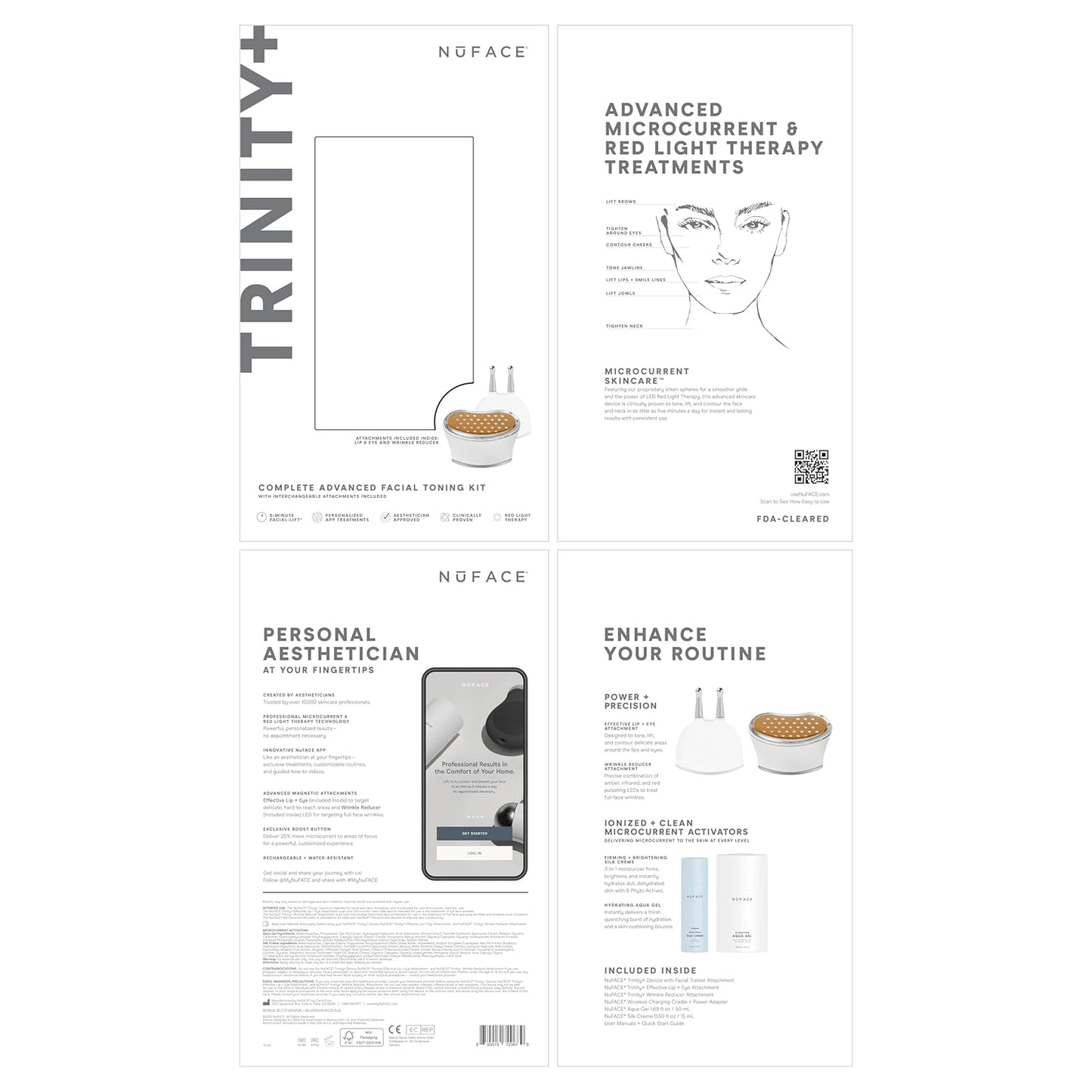 NuFACE Trinity+ Dispositivo Facial de Microcorriente, Reductor de A...