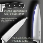 McCook® Juegos de cuchillos, juego de cuchillos de cocina alemán de...