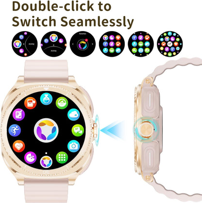 Reloj inteligente con auriculares para mujer, compatible con Androi...