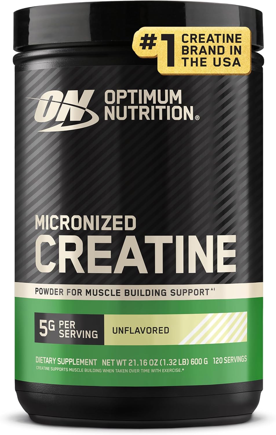 Optimum Nutrition Creatina Micronizada Monohidrato en Polvo, Sin Sa...