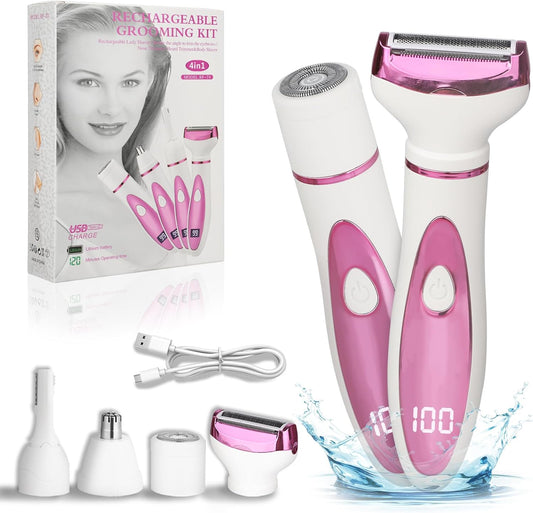 Afeitadora eléctrica Beanify para mujeres y hombres, kit de depilac...