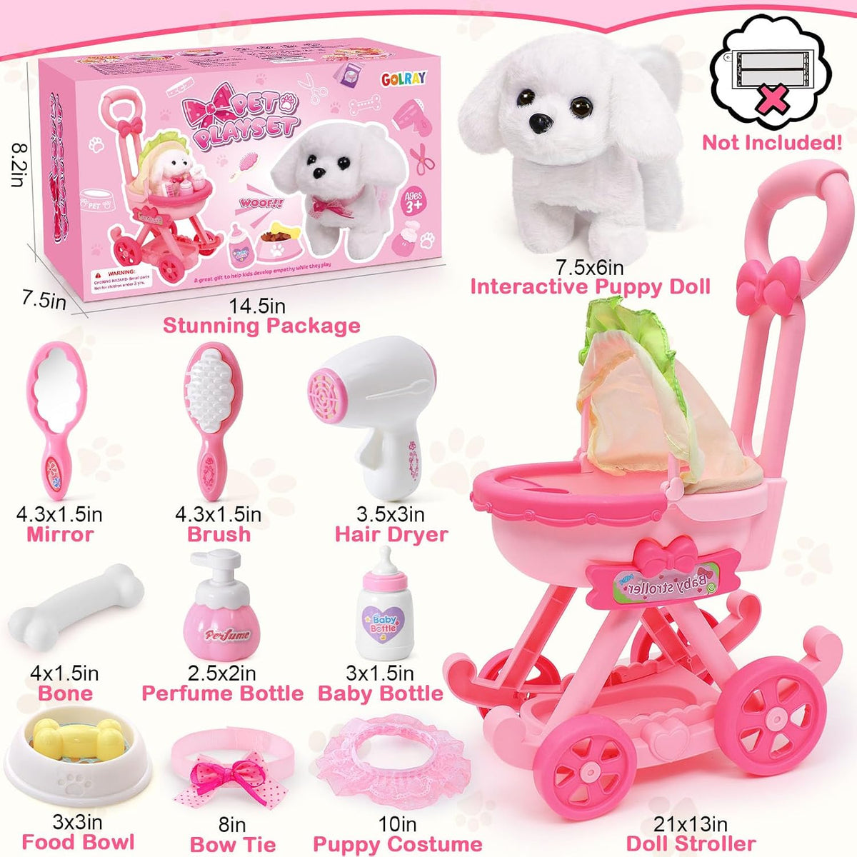 Golray Juguete electrónico para perros y gatos para niños y niñas,...