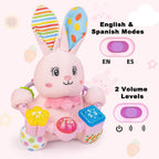 Ryotagift Juguetes de Peluche de Conejo Musical Bilingüe para Bebés...