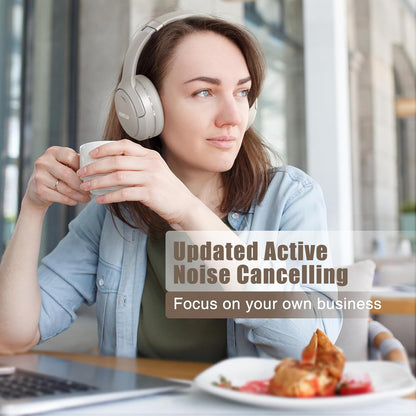 RUNOLIM Auriculares híbridos con cancelación de ruido activa, tiemp...
