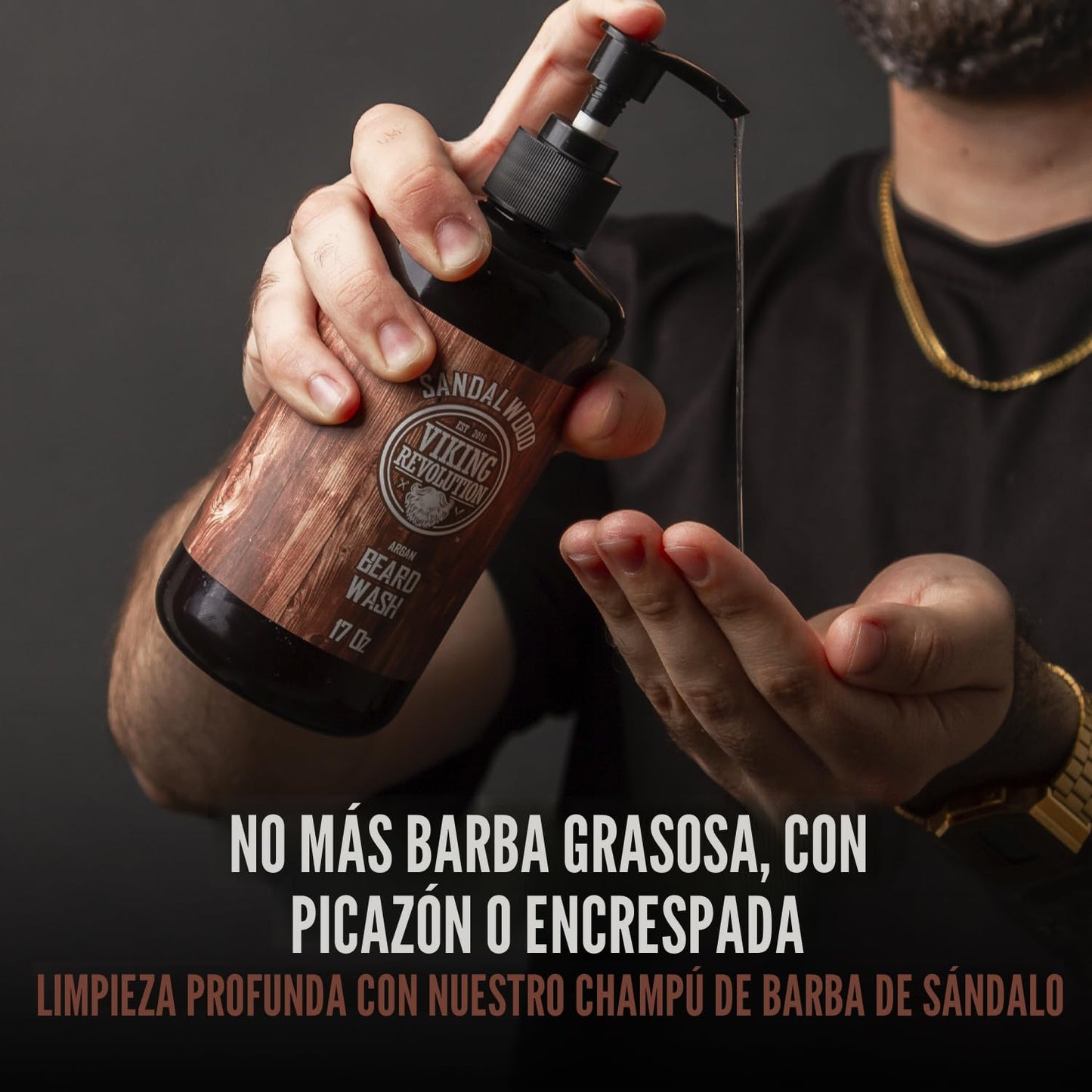 Viking Revolution Juego de acondicionador para barba y lavado de ba...