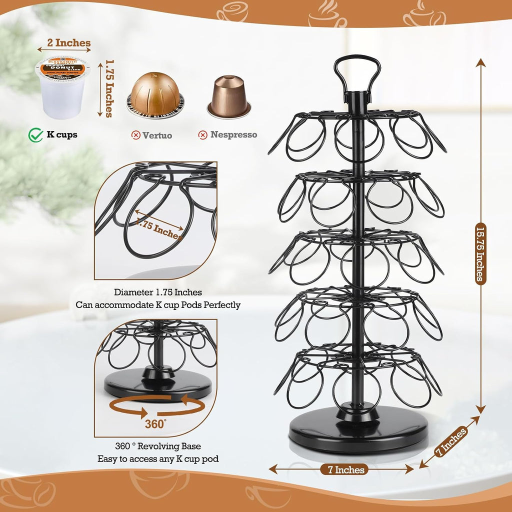 BLACKSMITH FAMILY Soporte para cápsulas K Cup, soporte de carrusel,...