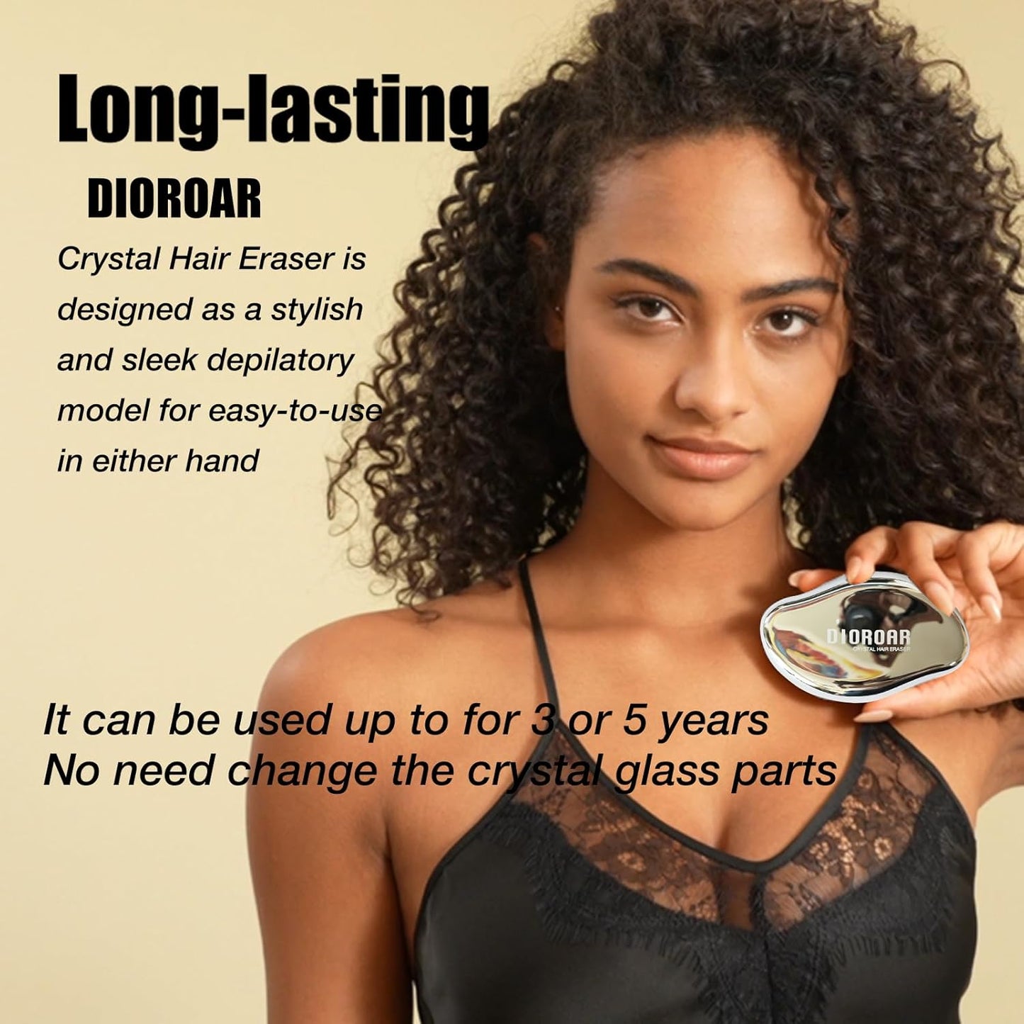 DIOROAR Borrador de pelo de cristal, eliminador de pelo de cristal,...