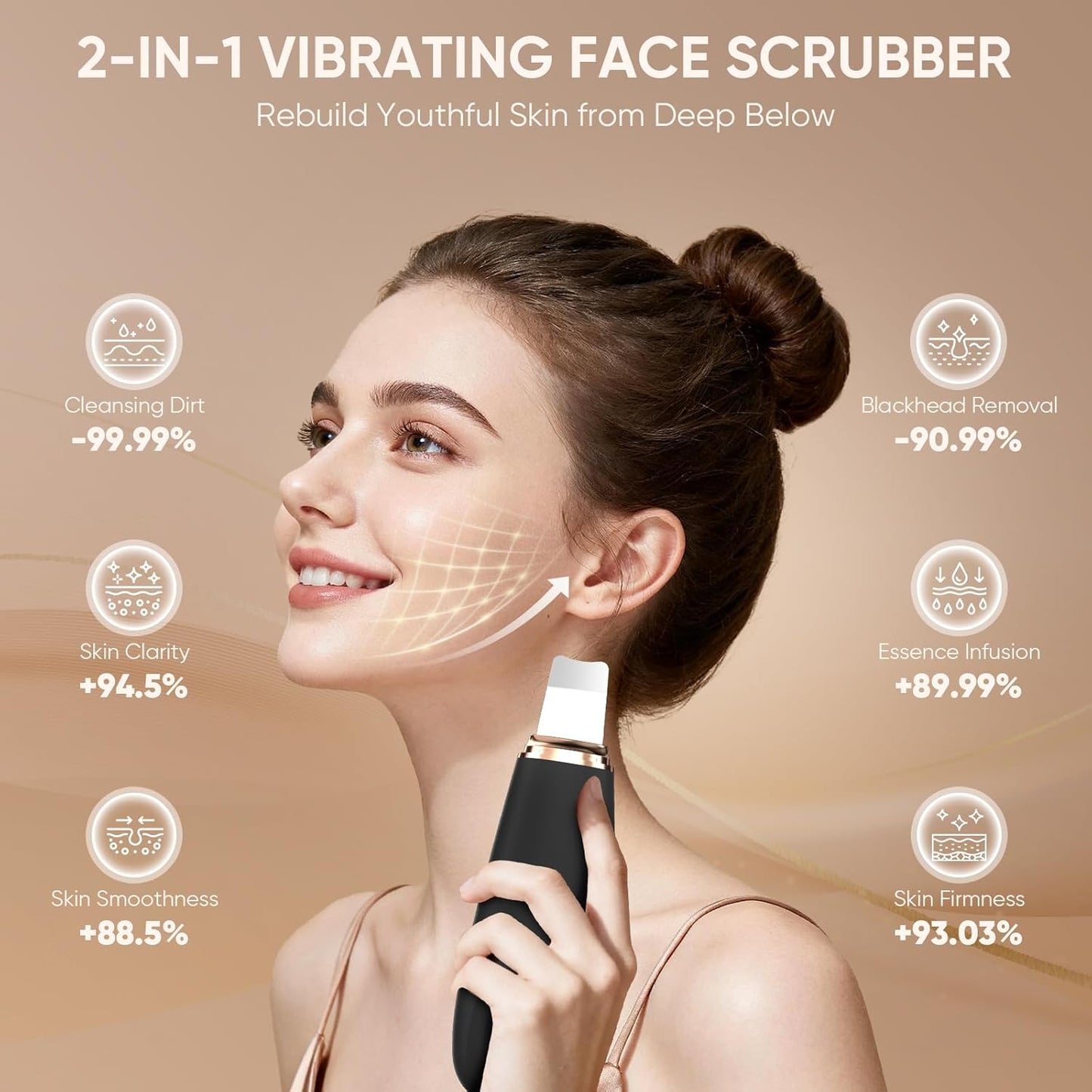 Stepcare Limpiador facial de silicona raspador de puntos negros rec...