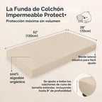 Paquete de 2 fundas protectoras de colchón impermeables para cuna,...