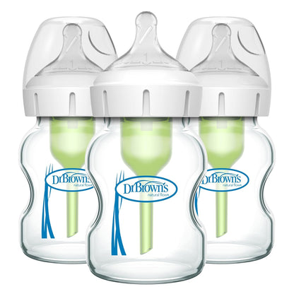 Dr. Brown's Natural Flow Anti-Colic Options+ Biberones de Vidri...