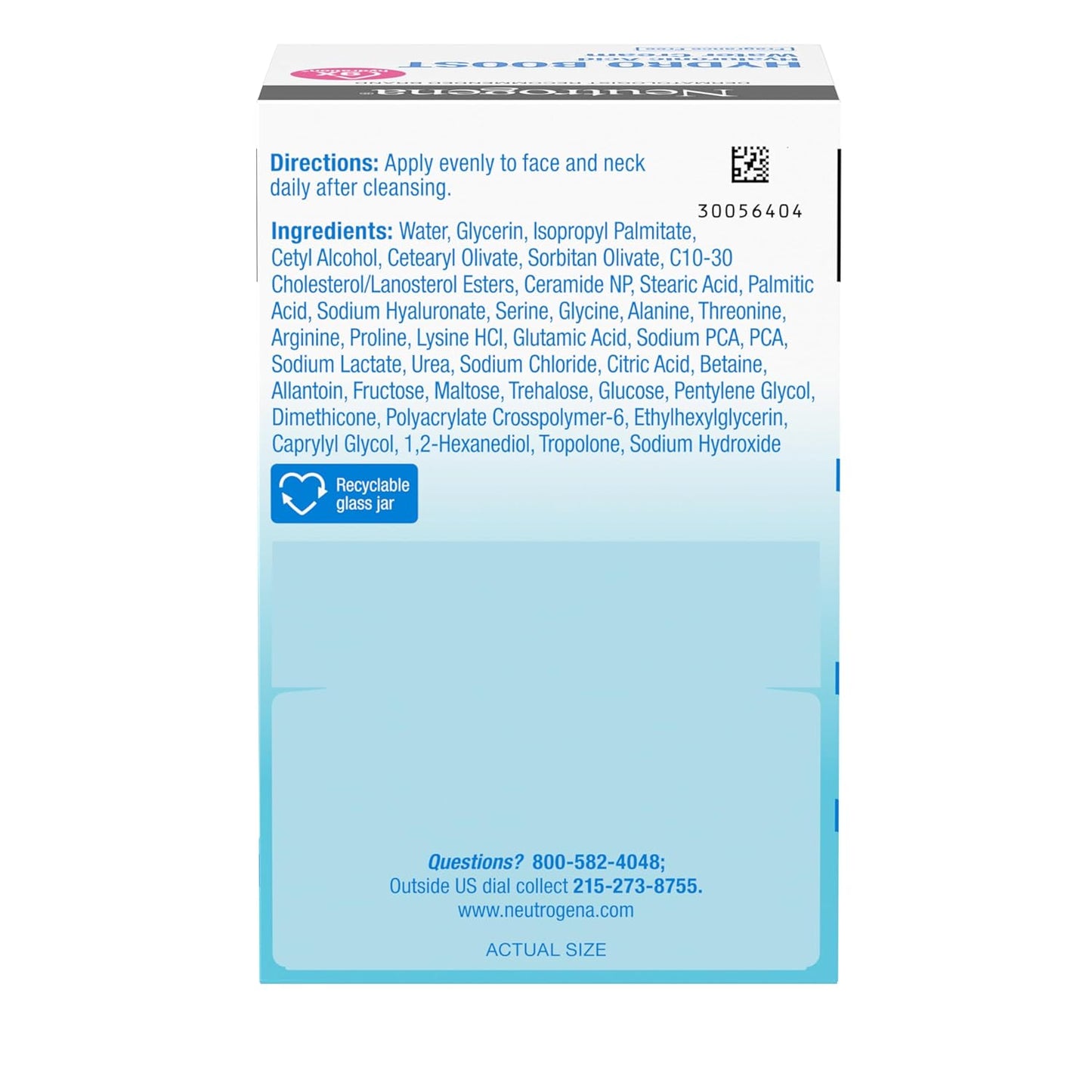 Neutrogena Hydro Boost - Crema de agua, hidratación de 72 horas para piel normal o extra seca, sin fragancia, hidratante facial con ácido hialurónico, 1.7 onzas y limpiador de gel hidratante Hydro Boost tamaño de prueba, 0.5 onzas líquidas