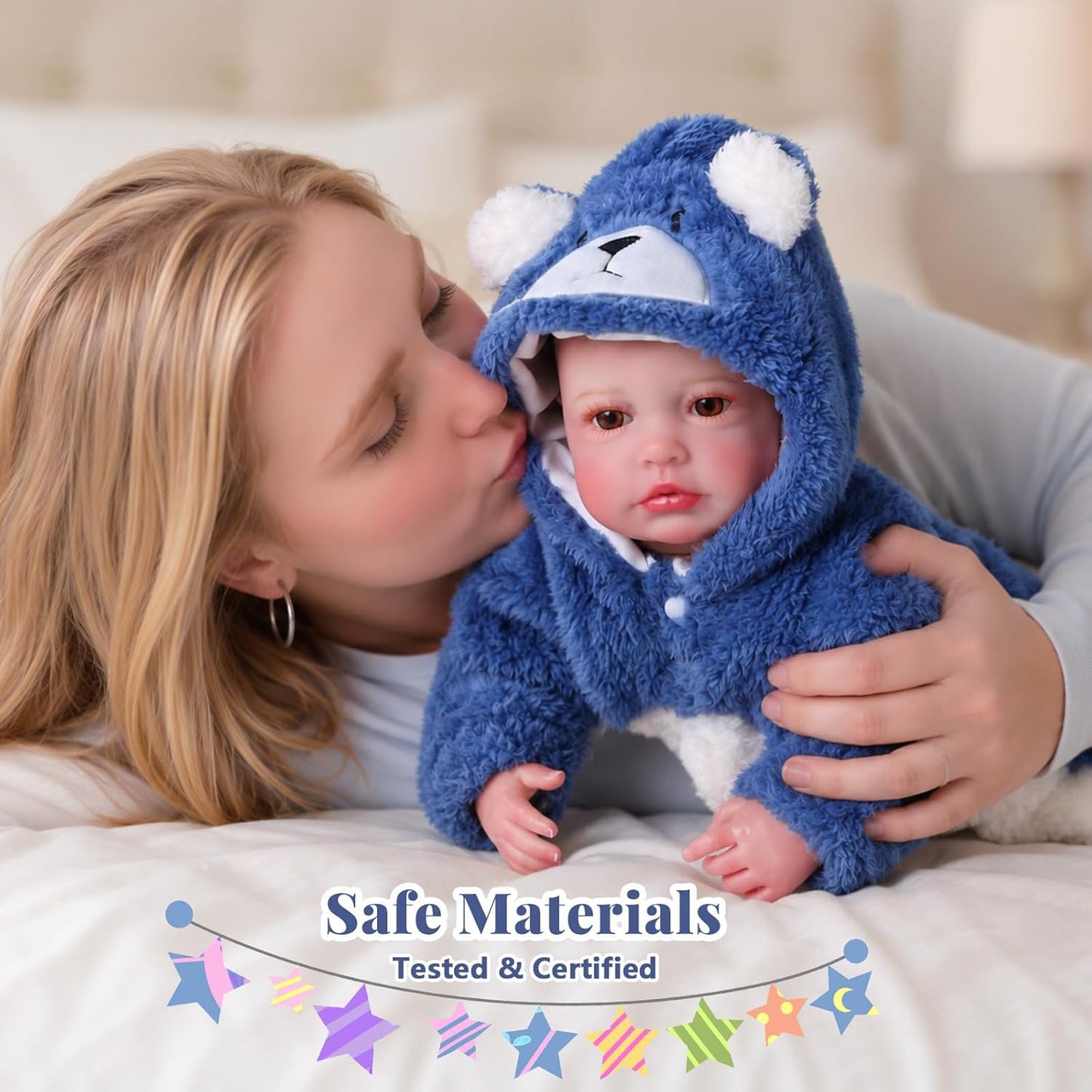 BABESIDE Reborn Baby Doll Boy - Muñeca realista de vinilo suave de...