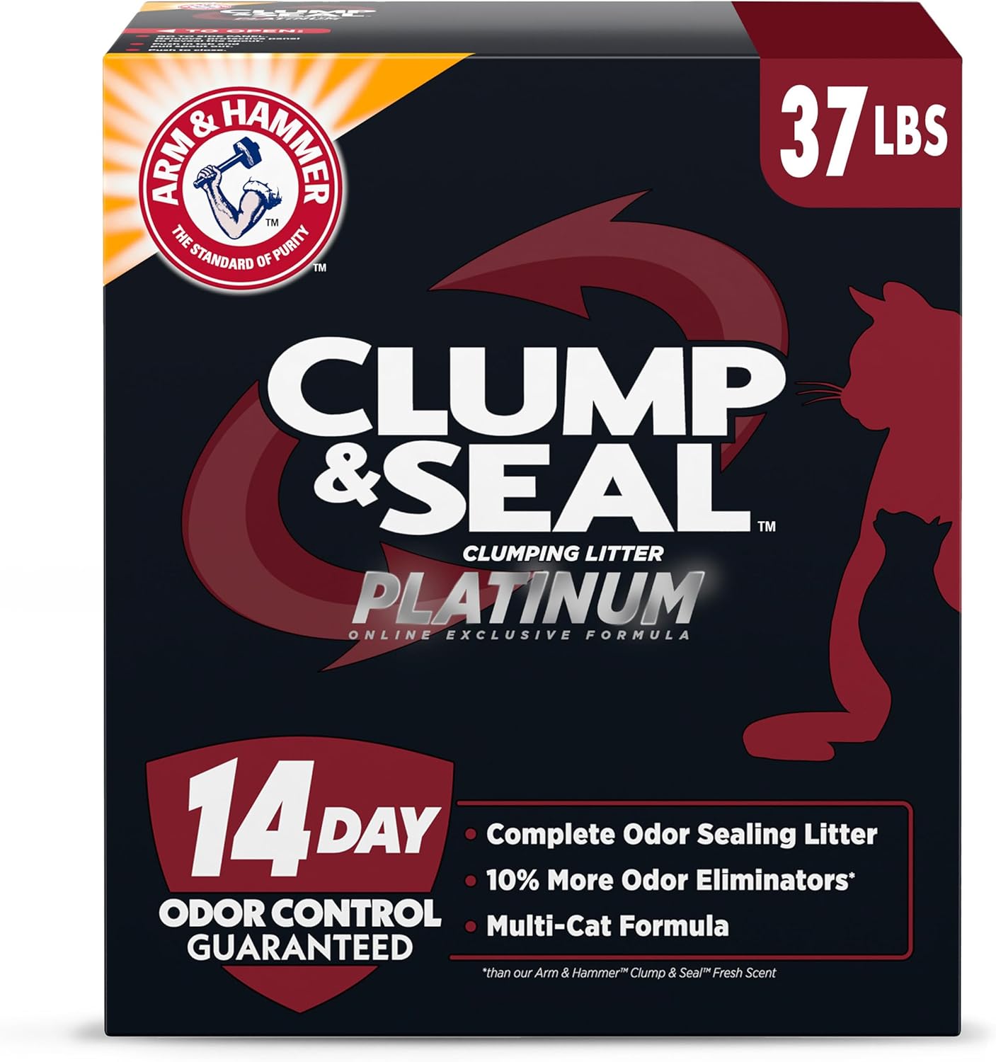 ARM &amp; Hammer Clump &amp; Seal Arena para Gatos Platinum, Multi-...