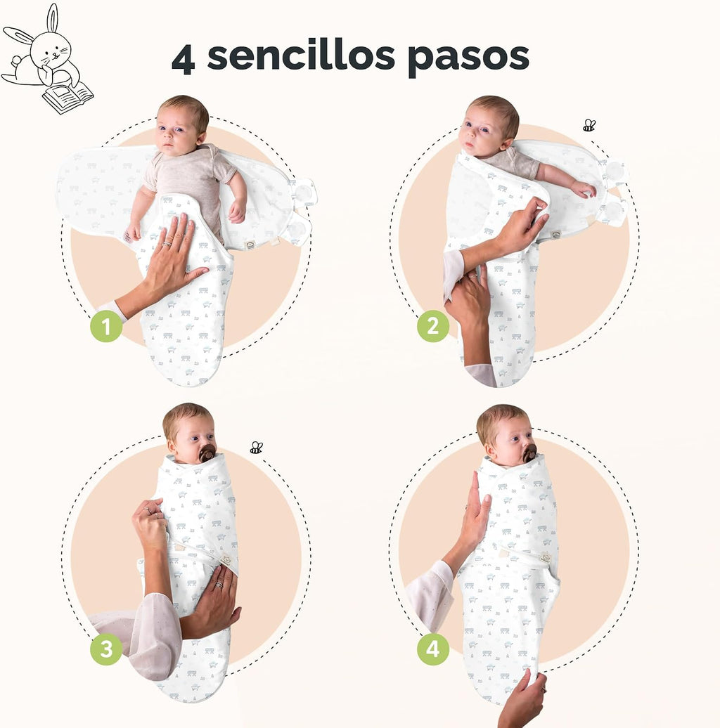 KeaBabies Paquete de 3 pañales orgánicos para recién nacidos, excav...