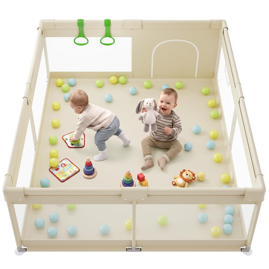 Fodoss - Corralito para bebés y niños pequeños, 59 x 69 pulgadas, c...