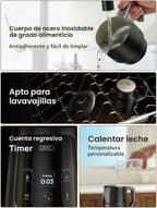 DREO BaristaMaker Espumador de Leche, Todo en 1, 27oz\/800ml Máquin...