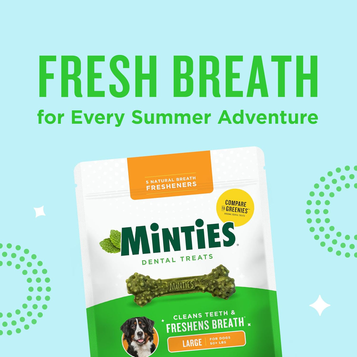 Minties Masticables dentales para perros, 36 unidades, golosinas co...