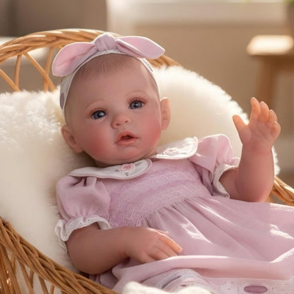 Cloveray Muñeca de bebé Reborn realista de vinilo y tela de 20 pulg...