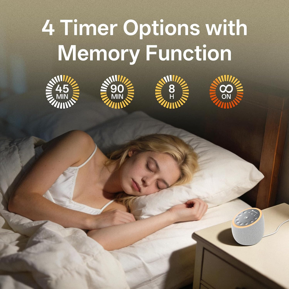 Hotmoon Máquina de sonido para dormir, Cocoon 2, 40 sonidos, doble...