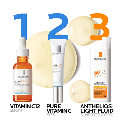 La Roche-Posay Suero puro de Vitamina C al 12% para cara con ácido...