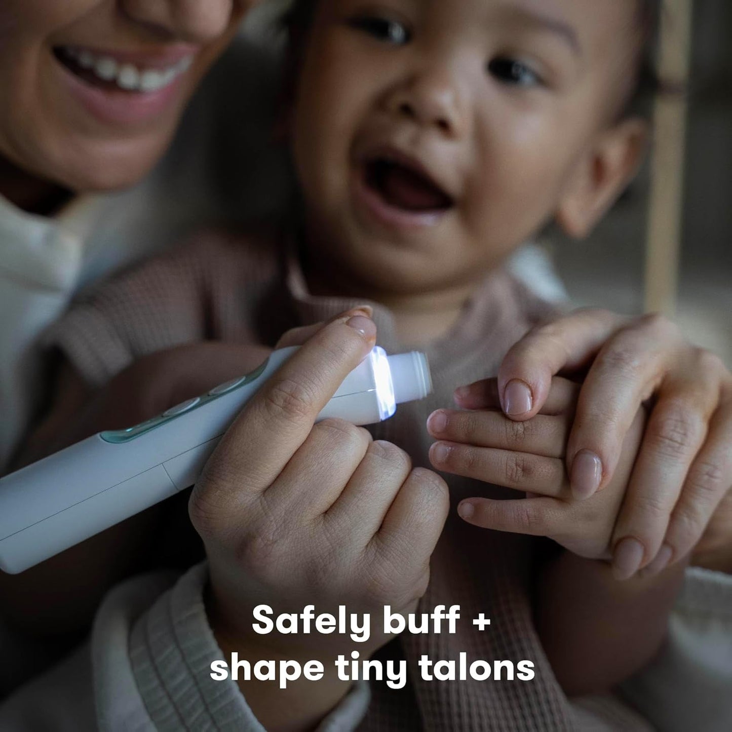 Frida Baby Pulidor de uñas eléctrico | Lima de uñas de bebé segura y fácil, cortaúñas para bebés + kit de recortadora de uñas para recién nacidos, niños pequeños, uñas de manos/pies de los niños, 4