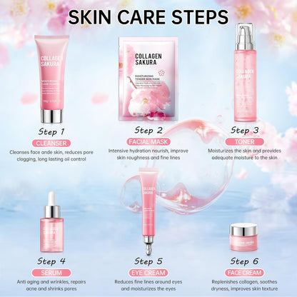 Sakura - Juego de cuidado de la piel para adolescentes, 10 en 1, ki...