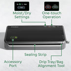 Máquina Selladora al Vacío FoodSaver, Detección Automática de Bolsa...