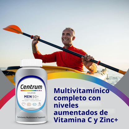 Centrum Silver Men's 50+ Multivitamínico con vitamina D3, vitam...