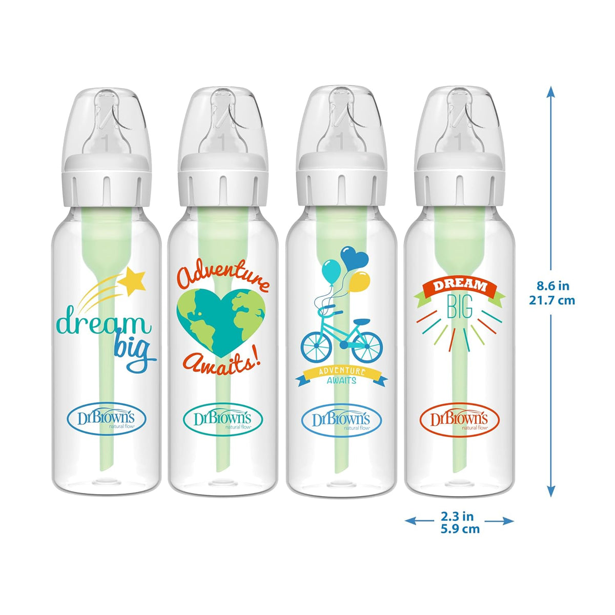 Dr. Brown's Natural Flow Anti-Colic Options+ Biberón estrecho,...