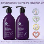 Luseta - Juego de champú y acondicionador morado para cabello rubio...