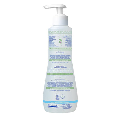Mustela Agua limpiadora para bebés, agua micelar sin enjuague, con...
