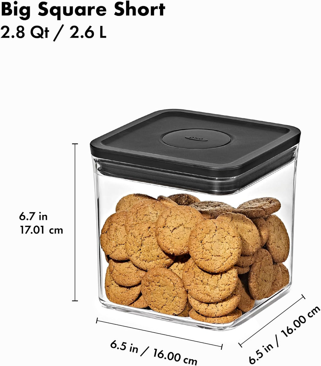 OXO Good Grips - Contenedor POP - Big Square Short - 2.8 cuartos de...