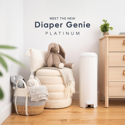 Diaper Genie Juego de regalo de cubo de pañales platino | Control d...