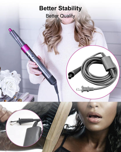 Cable de alimentación de varilla de pelo rizado para Dyson HS01 Air...