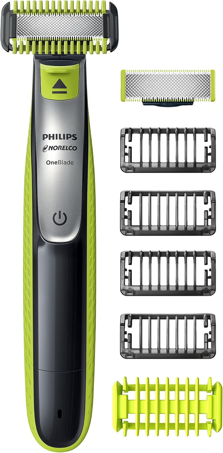 Philips Norelco Cortadora y afeitadora eléctrica OneBlade híbrida,...