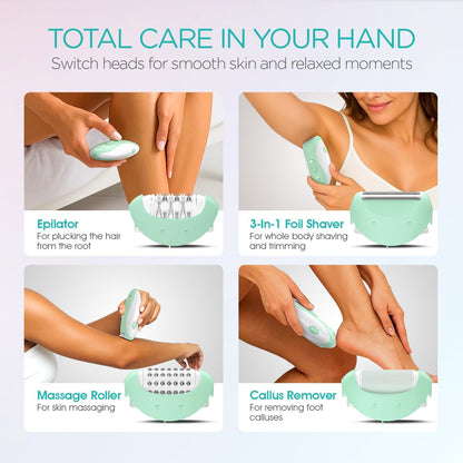 VOGOE Depiladora para mujer, depiladora inalámbrica para mujeres, d...