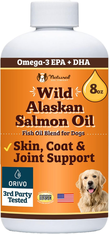 Natural Dog Company Fórmula de aceite de salmón de Alaska con Omega...