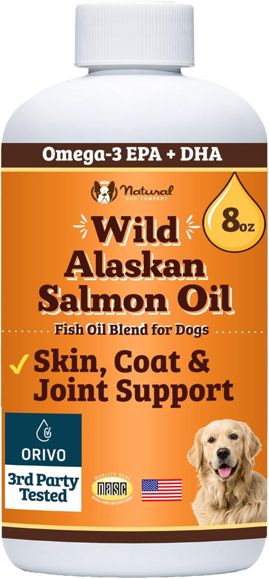 Natural Dog Company Fórmula de aceite de salmón de Alaska con Omega...