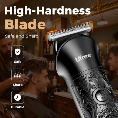 Ufree Recortadora de barba para hombres, afeitadora eléctrica de lá...