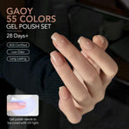 GAOY Juego de 60 esmaltes de uñas de gel, 55 colores para todas las...