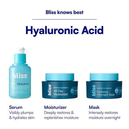 Bliss Suero facial Drench &amp; Quench con ácido hialurónico \u2013...
