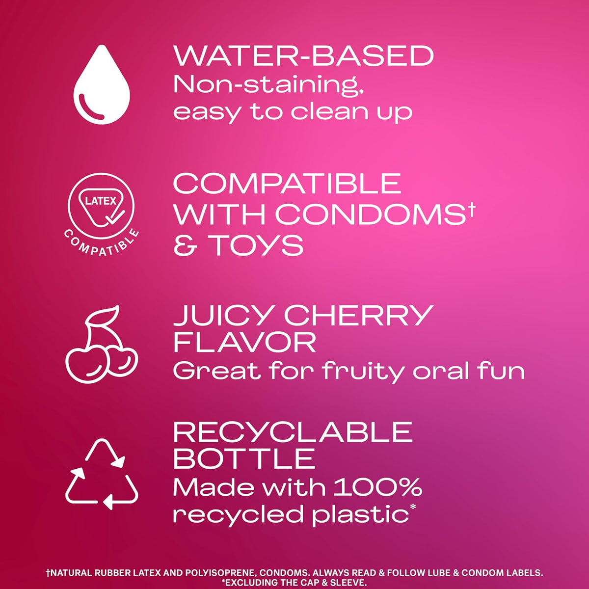 Durex - Lubricante a base de agua con sabor a cereza para sexo, lub...