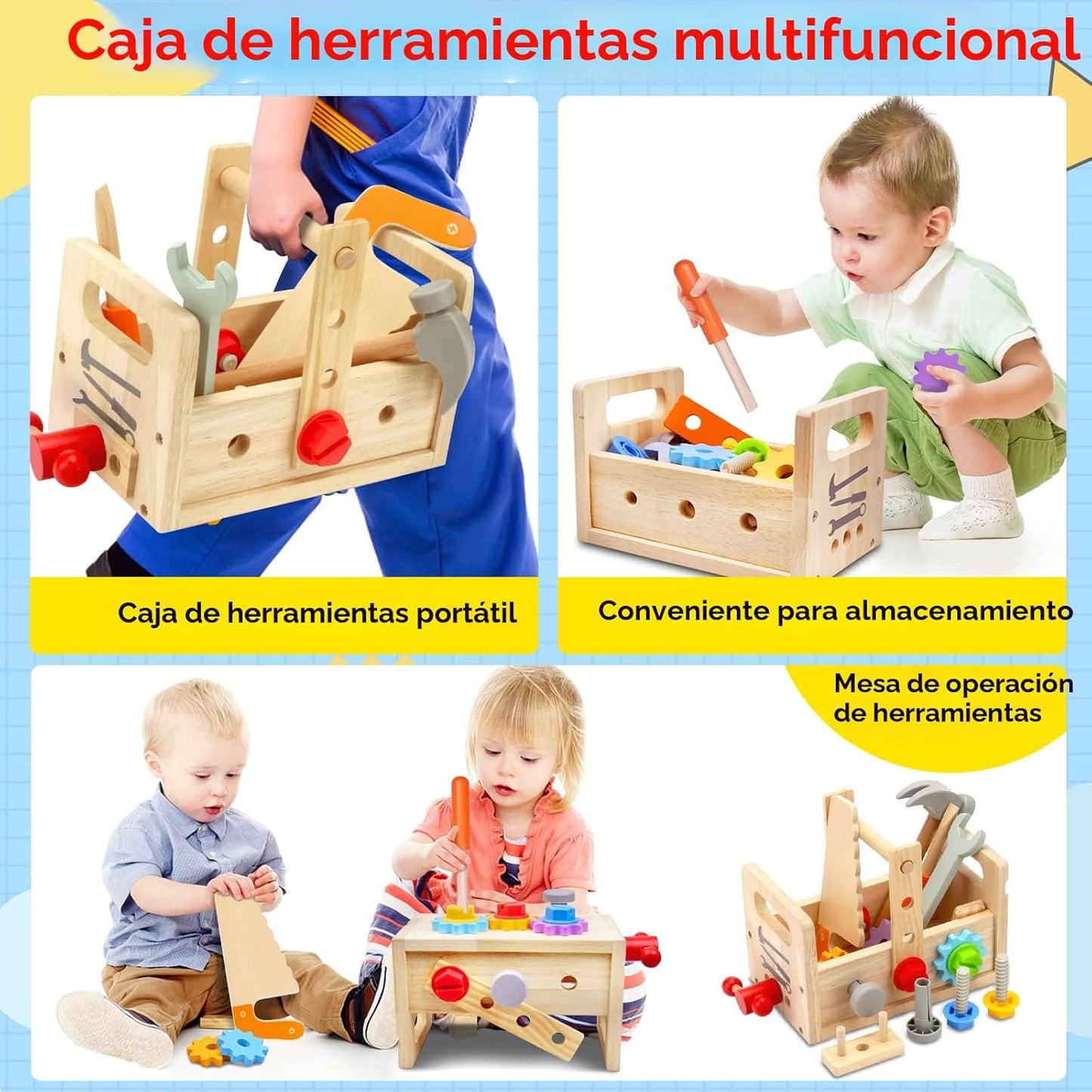 Mgtfbg Juego de herramientas para niños, 29 piezas de herramientas...