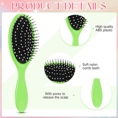 Suclain 30 cepillos de pelo húmedo para mujer, cepillo desenredante de viaje, cerdas suaves con base de cojín, cepillos de secado desenredantes pequeños para mujeres, 10 colores