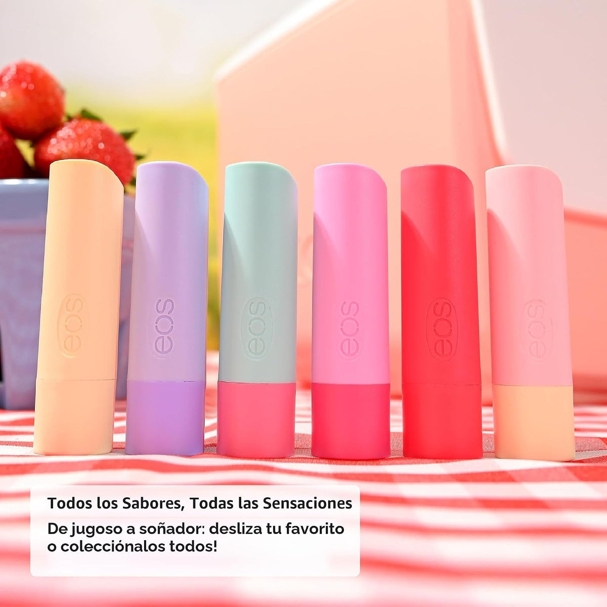 eos Bálsamo labial de karité natural, pastel de cumpleaños, product...